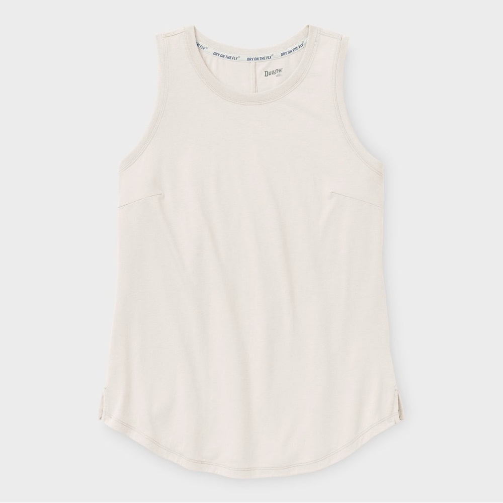 Duluth Trading Co Cream Crewneck Tank Top